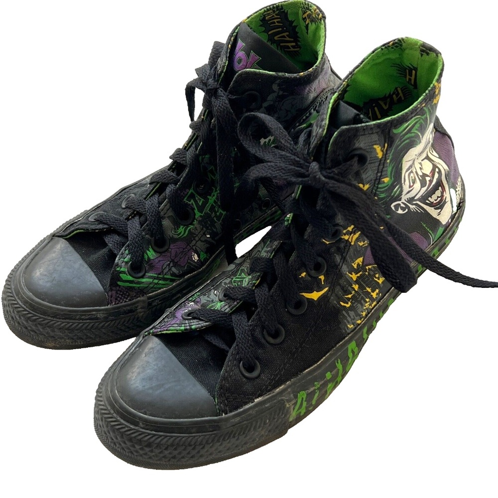 Converse × DC Comics The Joker All-Star High Tops HAHAHA Sizes Mens 5 Womens 7 - Picture 3 of 11